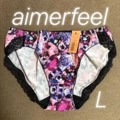 6.aimerfeel廃盤品JEWEL宝石柄パープルピンクL