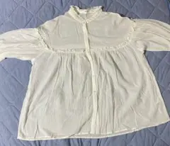 niko and ... ホワイトフリル五分袖シャツ