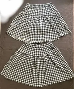 ⭐️ギンガチェックのスカート　2点セット⭐️130