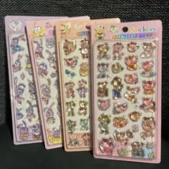 ダッフィ、シェリーメイ、ステラルー ジュエリードロップ シールセット 4枚セット