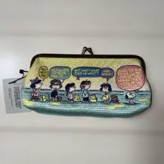 ★新品未使用タグ付き⭐︎ 畳み刺繍ペンポーチスリムがま口 スヌーピー 仲間