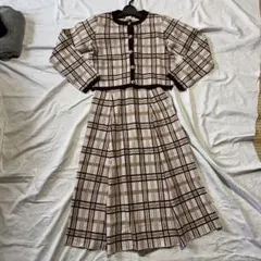 新品ミーア　チェック柄セットアップ Fサイズ