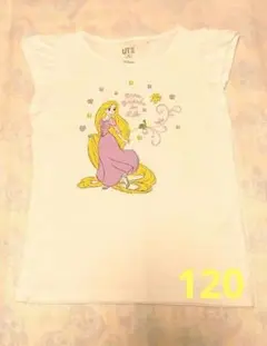 ユニクロTシャツ　ラプンツェル　120 プリンセス　女の子　ディズニー