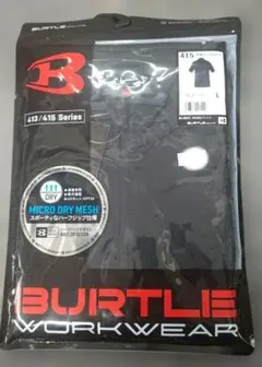 BURTLE 415 半袖ジップシャツ ブラック Lのサムネイル