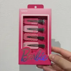 Barbieバービー65周年纪念限定 ヘアクリップ 濃いピンク 4個セット