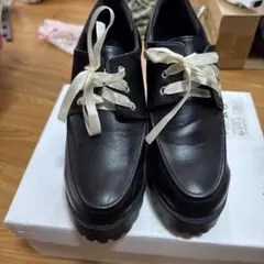 厚底 レースアップシューズ ブラックのサムネイル