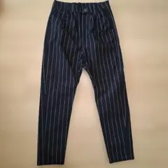 ネイビー ストライプ 長ズボン　130　美品