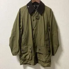 美品Barbour BORDER SL 36 オイルドカーキ オリーブ ボーダー - メルカリ