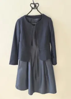 Mitsumine ネイビー ジャケットとワンピース、スカート3点セット　卒業式