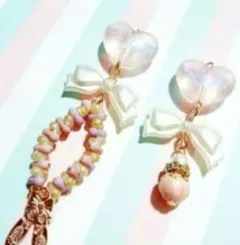 【再出品】ぽってりな唇にぷっくりハート可愛い姫系Pierce/earrings