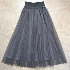 【美品】Chacott チュールスカート マキシ丈 グレー バレエ Mのサムネイル