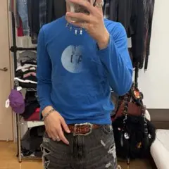 Armani Junior ロンT archive ブルー　グランジ　y2kのサムネイル