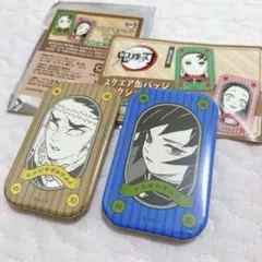 鬼滅の刃　ジャンプショップ　スクエア缶バッジ　原画　冨岡義勇　悲鳴嶼行冥