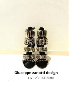 メタリックスタッズ付きハイヒール　サンダル