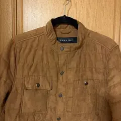 値下げ　ZARA MAN ブラウン キルティングジャケット