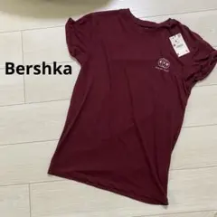 Bershka ベルシュカ バーガンディ 半袖Tシャツ Sのサムネイル