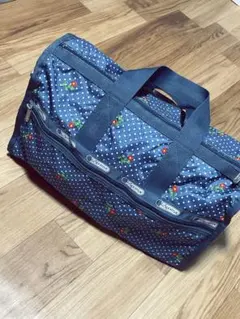 旅行バッグ レスポートサック 水玉 花柄刺繍 ボストンバック