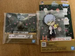 銀魂　一番くじ F賞 銀魂高校 校章バッヂ　H賞　坂田銀時　ラバーチャーム