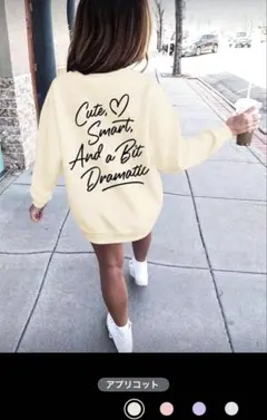 新品未使用✨フリーサイズおしゃれロゴプリントジャージ素材ロンTトレーナー