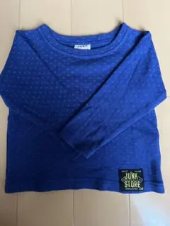 JUNK STORE ブルー ドット柄 Tシャツ 80