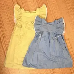 アプレレクール　ハートカット　フリルワンピース 100 120 姉妹お揃い