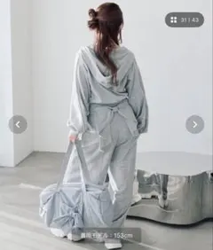 olivedesolive バックリボンスウェットパンツ