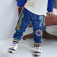 ミキハウス　ダブルビーワッペンデニムパンツ　120