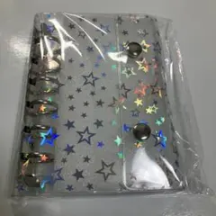 ミニバインダー A7サイズ リフィル20枚付き 星柄 透明