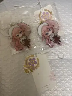 原神　八重神子　衣装特典　アクリルスタンド+ タグ