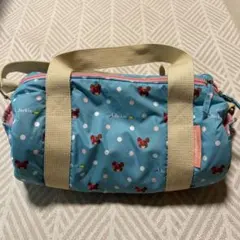 くまのがっこう Jackie 水色 ドット柄 ショルダーバッグ