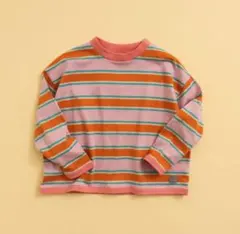 BREEZE カラフルマルチボーダーTシャツ 100サイズ 長袖Tシャツ