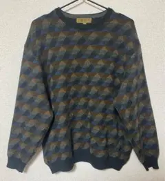 古着　総柄ニット　tricots st raphael