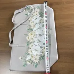 トールペイント トートバッグ 百合とマーガレット柄