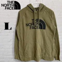 古着 THE NORTH FACE フード付きパーカー Lサイズ オリーブ