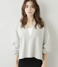 Whim Gazette スウェットVネックプルオーバー