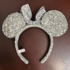 ミニー　カチューシャ　シルバー　スパンコール　ディズニー