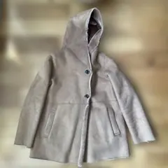 URBAN RESEARCH DOORS フード付きフェイクムートンコート