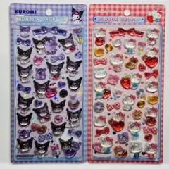 【正規品】 サンリオ第二弾 ボンボンドロップシール 赤キティ クロミ 二枚セット