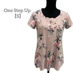 匿名配送✨One Step Up 【S】半袖チュニック Tシャツ 花柄