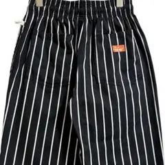 COOKMAN クックマン シェフパンツ ストライプ イージー ブラック 黒 M
