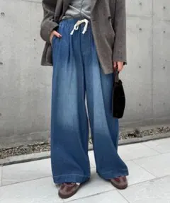 柔らかワイドイージーパンツ