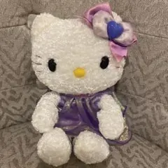 【ハローキティ】ぬいぐるみ ドレス　紫　レア　レトロ