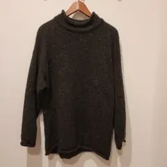 100% WOOL タートルネックニット カラフルネップ