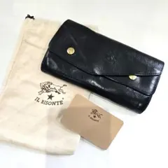 イルビゾンテ ダブルフラップロングウォレット 黒 長財布のサムネイル