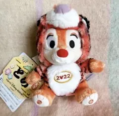東京ディズニーリゾート 2022 寅年 チップとデール ぬいぐるみバッジ 레트로