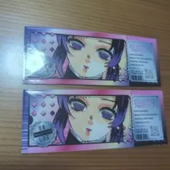 鬼滅の刃　チケット風ステッカー 胡蝶しのぶ