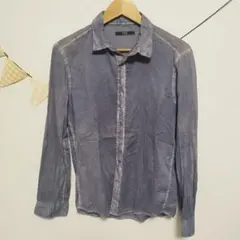 Sサイズ キャシージェーン　Cathy Jane シワ加工シャツ グレーのサムネイル