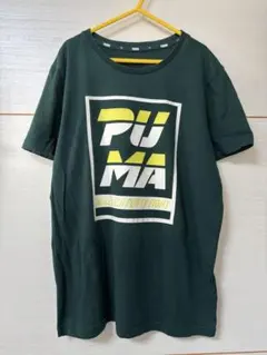 PUMA プーマ キッズ Tシャツ 150 ロゴ 緑 グリーン
