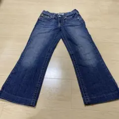 140 ユニクロ デニム パンツ ジーンズ ロング ストレート