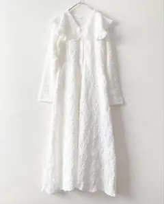 【美品】merry jenny スクエアカラー ワンピース ホワイト